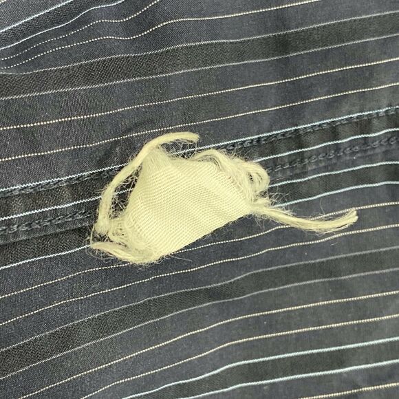 BCBG Maxazria Modern Fit Striped Button Front Up Shirt Top Size Large L Mens - Picture 3 of 8